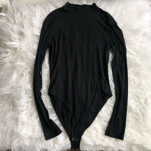 Forever 21 Long Sleeve Black Turtleneck Bodysuit